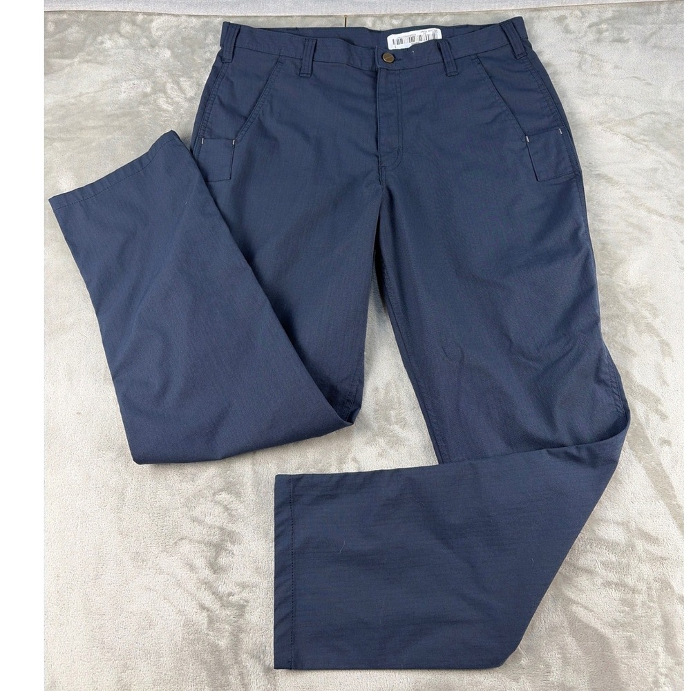 Carhartt Pants Mens 34/32 Relaxed Fit Navy Blue Ripstop Utility